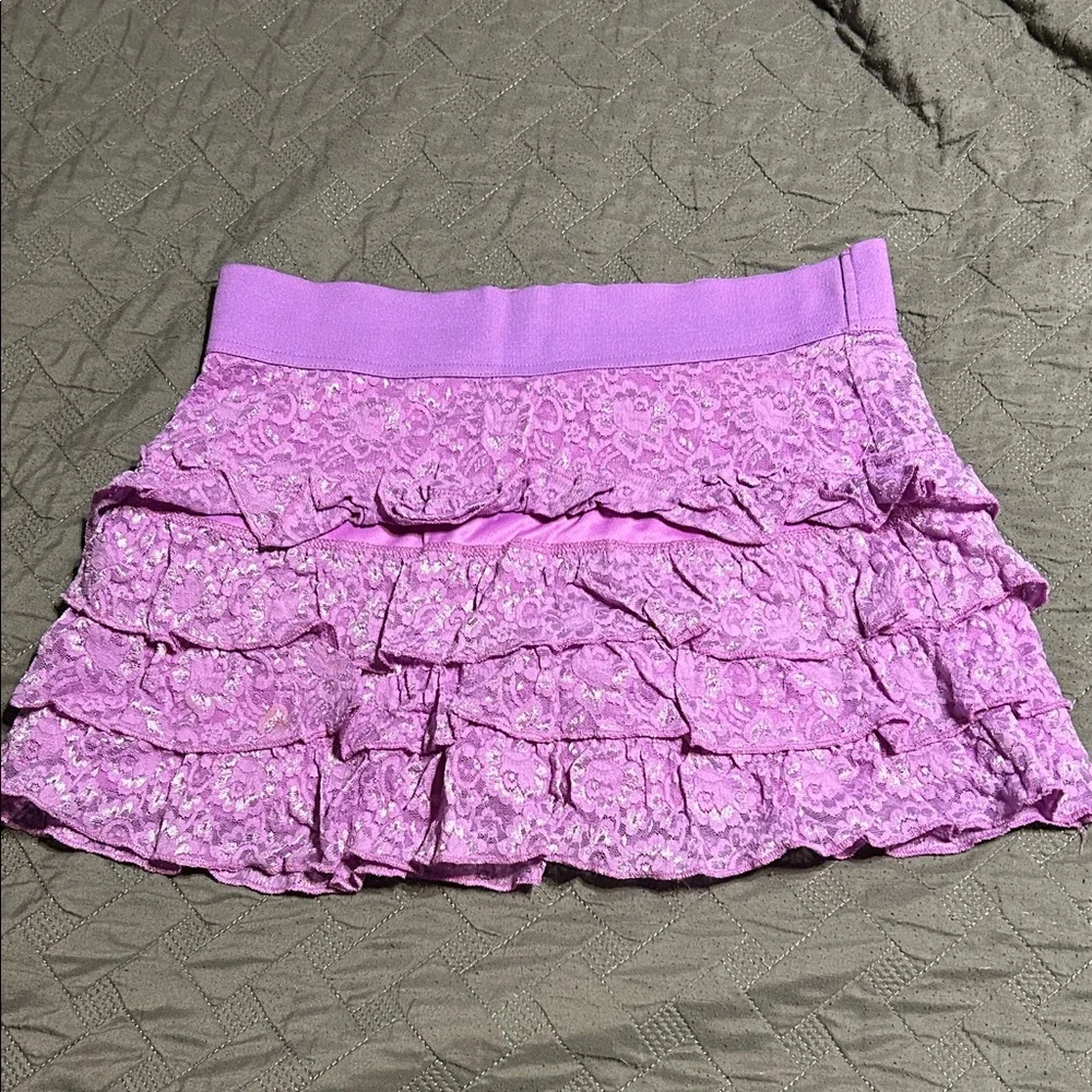 Justice Lavender Ruffle Mini Skort size 14